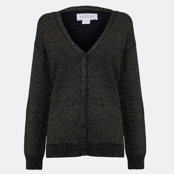 Anthropologie Sweaters - ☀️ New! ANTHRO Velvet By Graham & Spencer Shimmer Oversized Cardigan